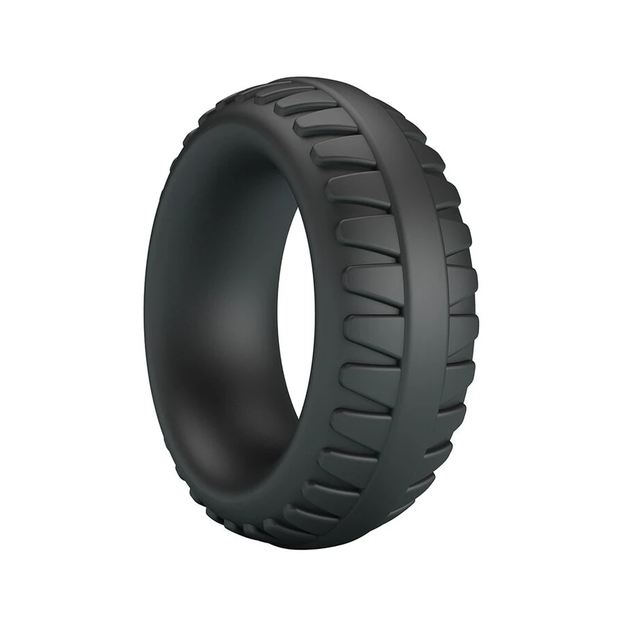 CRAZY BULL - MERRITT TEXTURED SILICONE COCK RING BLACK